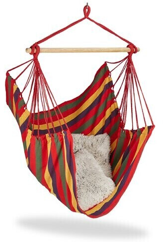 Relaxdays Hanging seat cotton multicolored