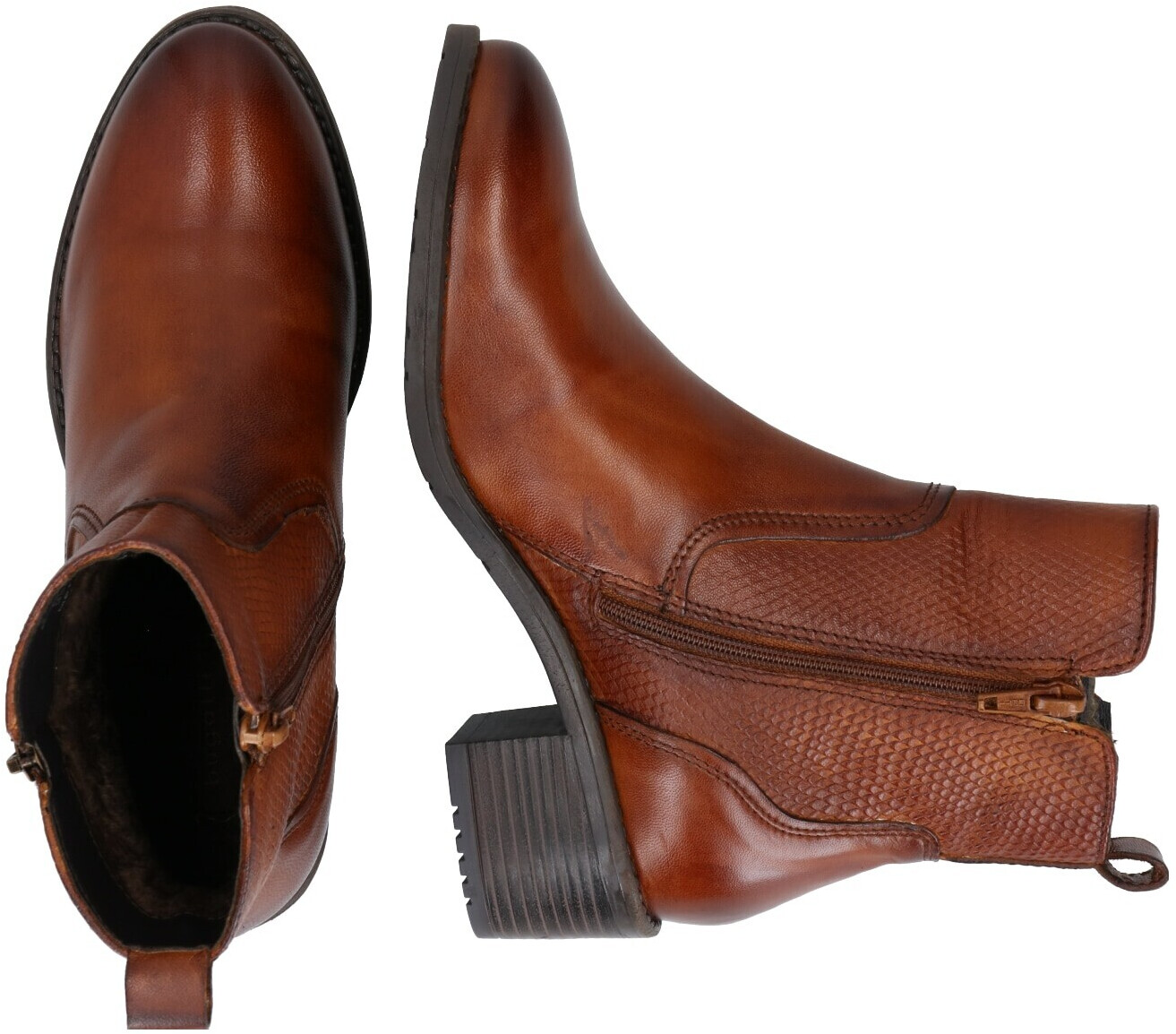 Bugatti Boots (4115623G4100) cognac/reptile