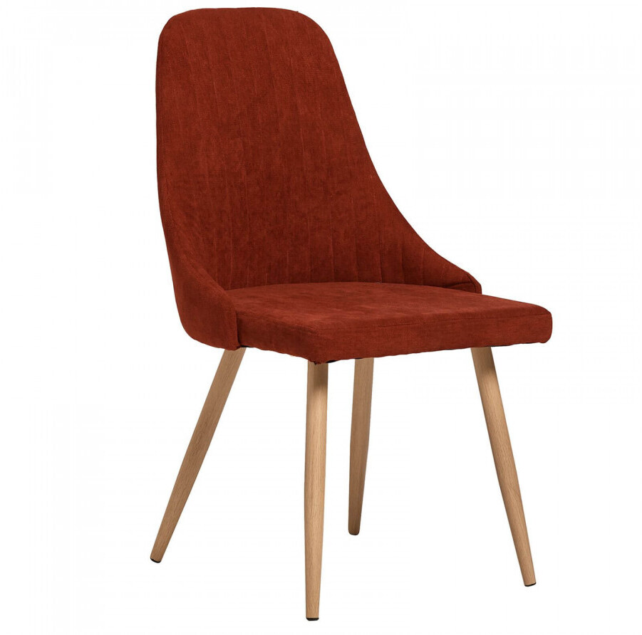 Bobochic Ensemble de chaises Nito rouge/bois clair