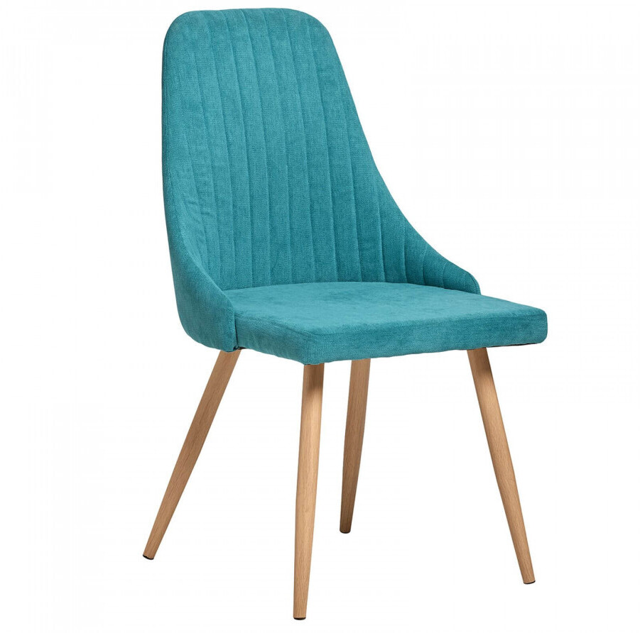 Bobochic Ensemble de chaises Nito turquoise/bois clair