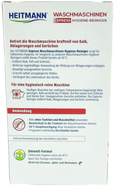 Heitmann Waschmaschinen Hygiene-Reiniger Express 3in1 (250 g), Bild 8