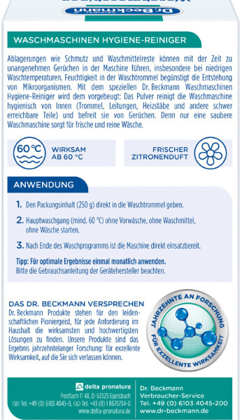 Dr.Beckmann Waschmaschinen Hygiene-Reiniger (250 g), Bild 2