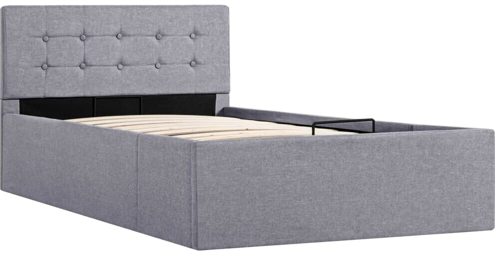 vidaXL Functional Bed Hydraulic 100x200cm Grey