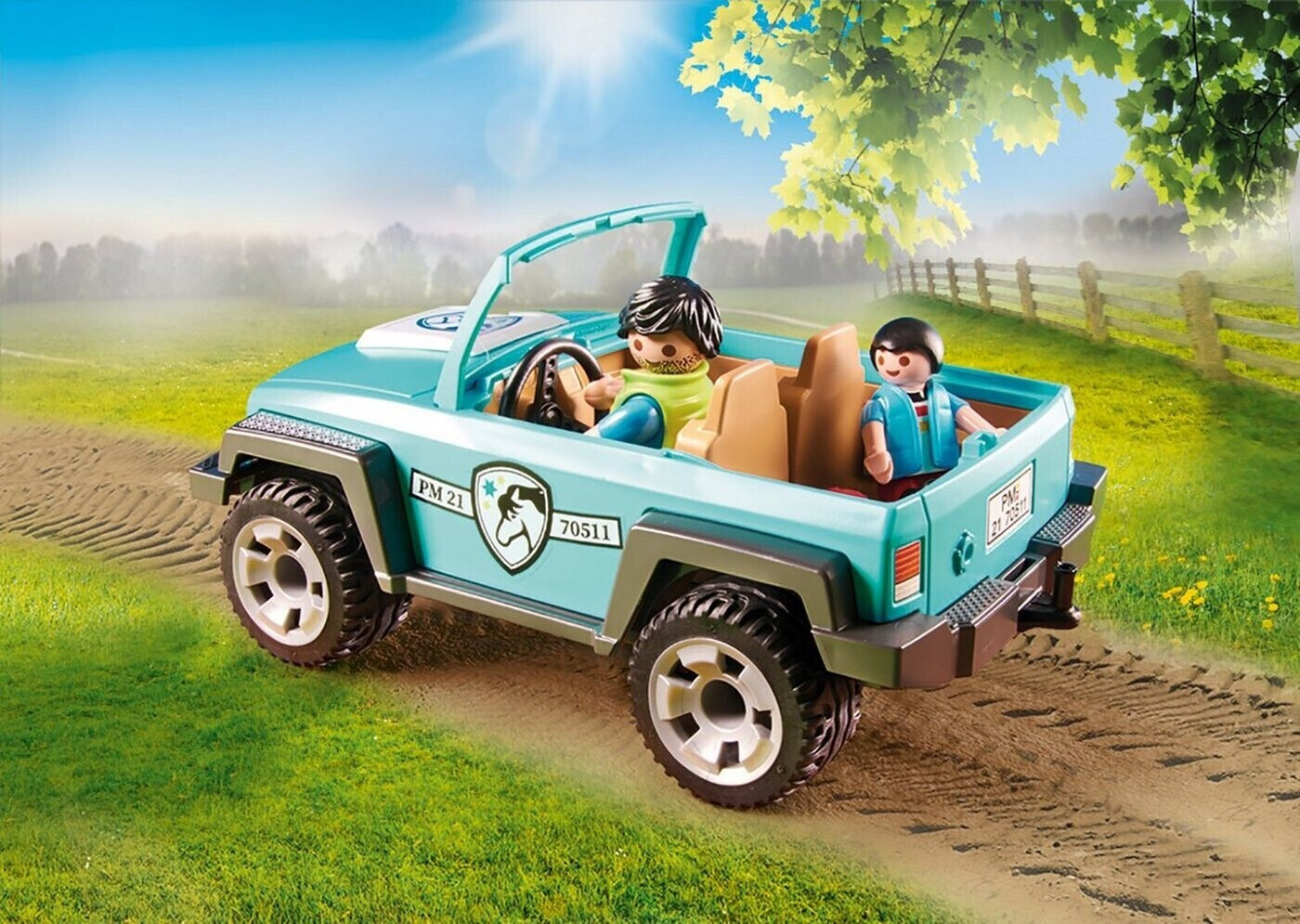 Playmobil 70511 Voiture et Van pour Poney - Country - avec Deux