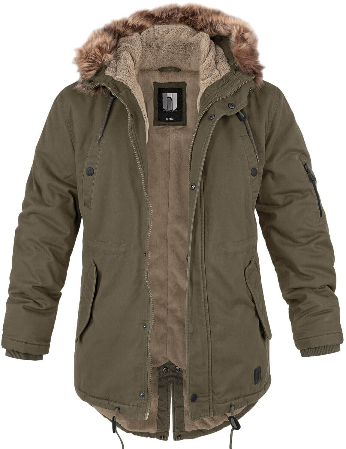 bw-online-shop Fishtail Winterparka (BW9516) oliv
