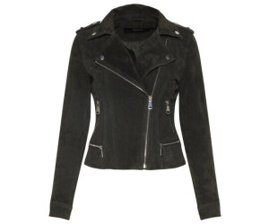 Black suede short jacket deals