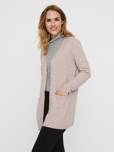 Vero Moda DOFFY OPEN HOOD - Vest - brown lentil/bruin