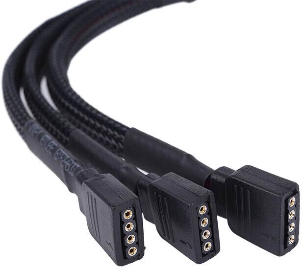 Alphacool Digital RGB LED Y-Kabel 3-fach mit JST Stecker 60cm - Schwarz