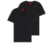 Lot De 2 T-shirts Hugo Boss Pour Homme - Coupe Slim, Double Col En V, Stretch - Blanc