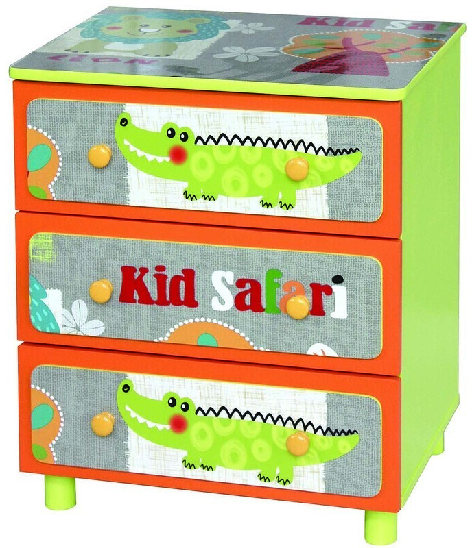 Pegane Commode enfant motif Safari