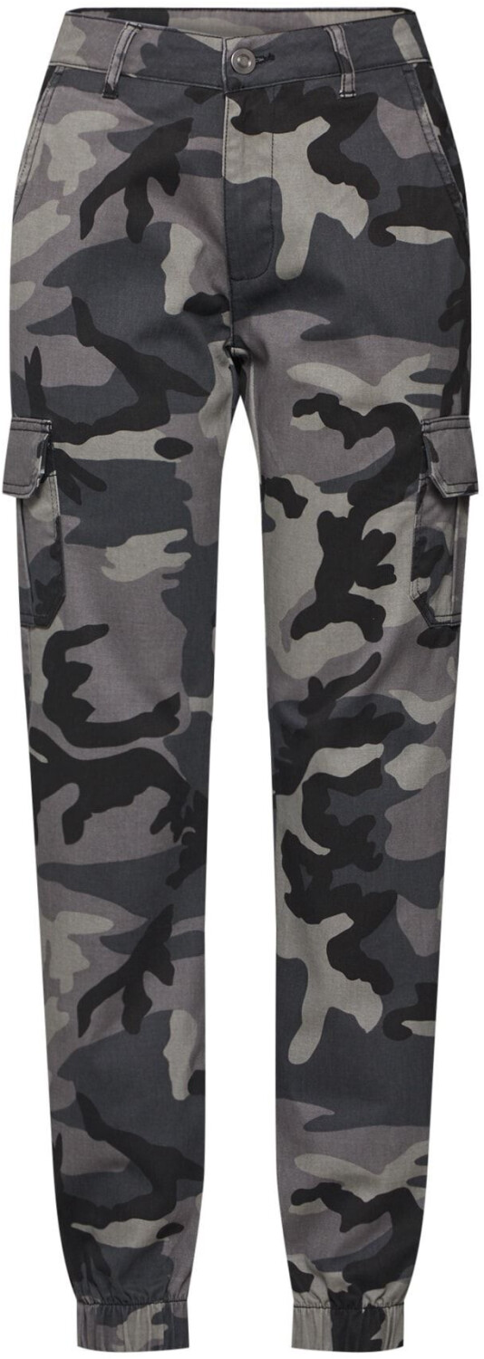 Urban Classics Ladies High Waist Camo Cargo Pants dark camo