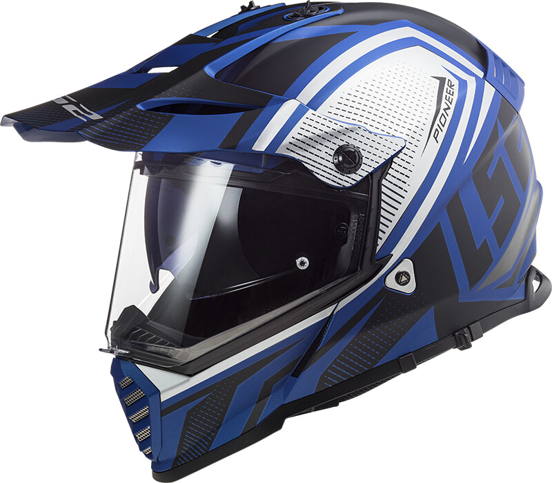 LS2 Pioneer Evo MX436 Master Matt Black Blue