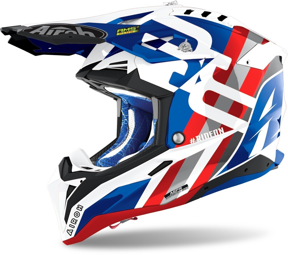 Airoh Aviator 3 Rainbow Blue/Red Gloss