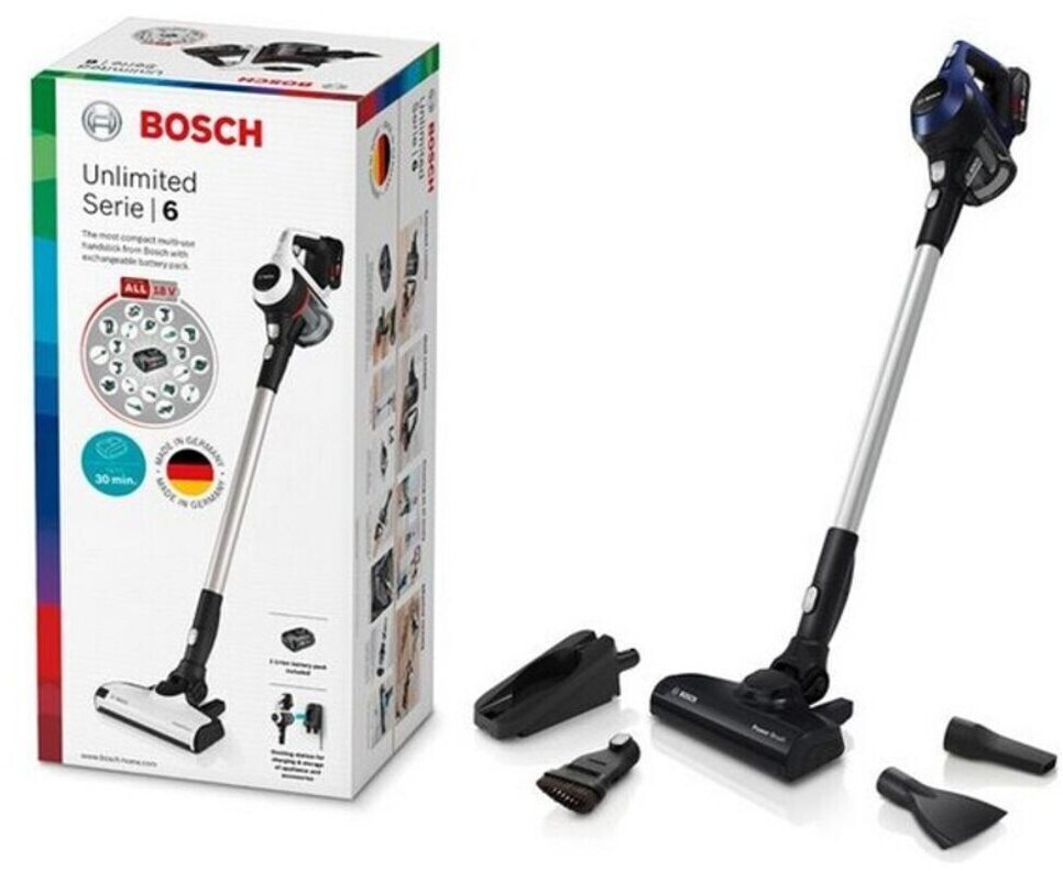 Bosch Hogar, Unlimited Serie 6, BCS611AM, Aspirador sin Cable, 18 V, 0.4  Litros, Color Blanco [Exclusiva ]