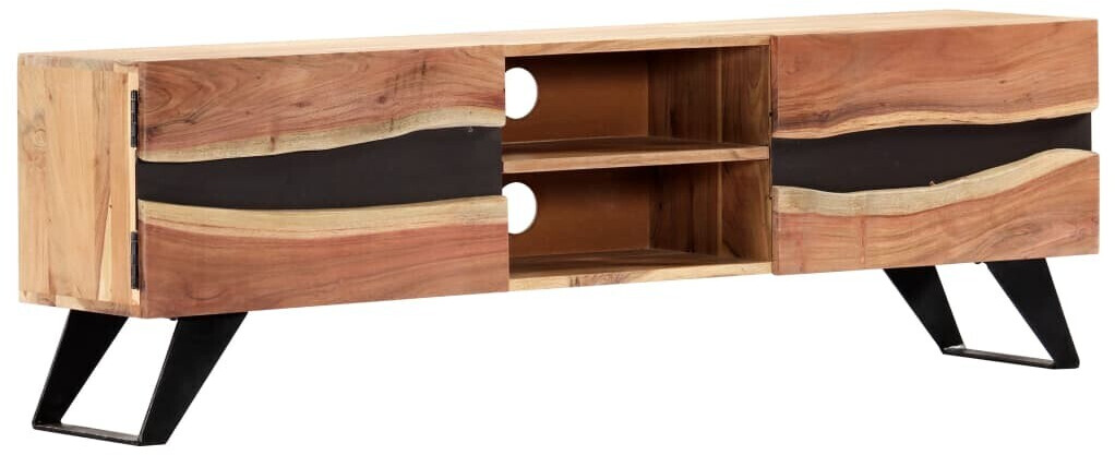 vidaXL Meuble TV en bois d'acacia 140 x 30 cm