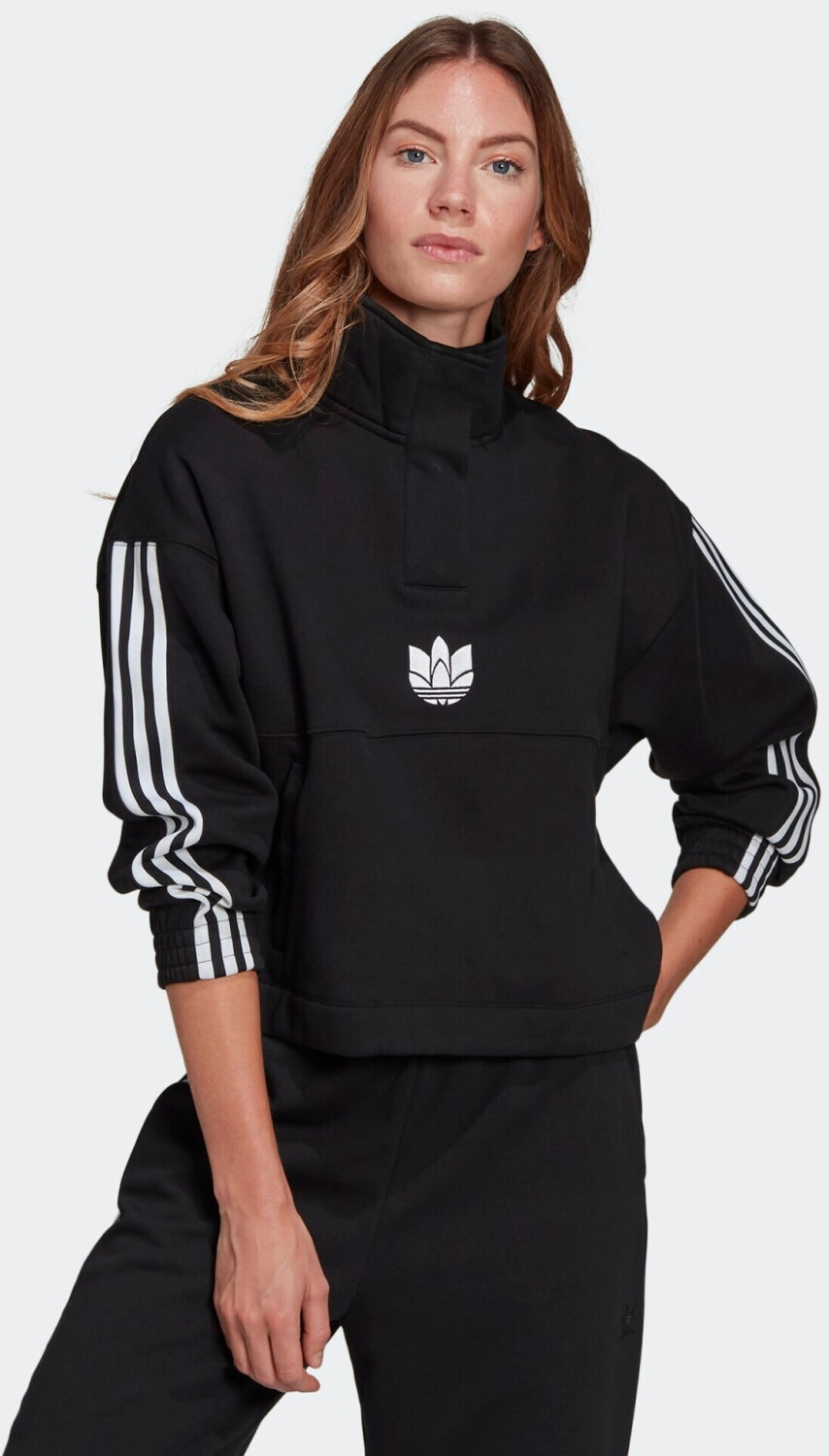 Buy Adidas Originals Adicolor 3D Trefoil Fleece Half-Zip Sweatshirt ...