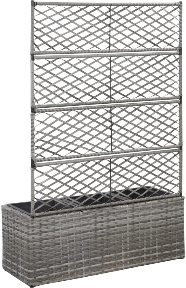 vidaXL Hochbeet mit Rankgitter 3 Töpfe 83x30x130cm Grau ab 76,99