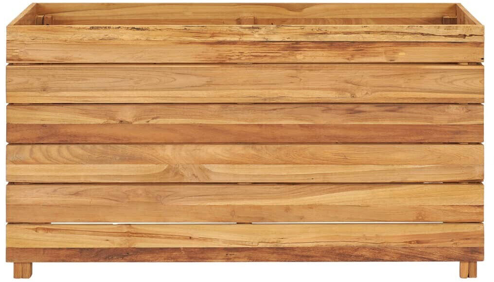 vidaXL Raised bed teak reclaimed wood and steel 100x40x55cm