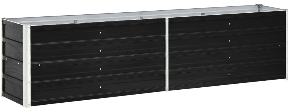 VidaXL Raised garden bed galvanized steel 240x40x45cm anthracite