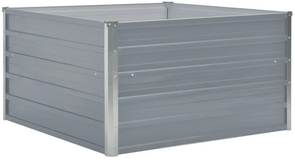 vidaXL Raised bed galvanized steel 100x100x45cm gray
