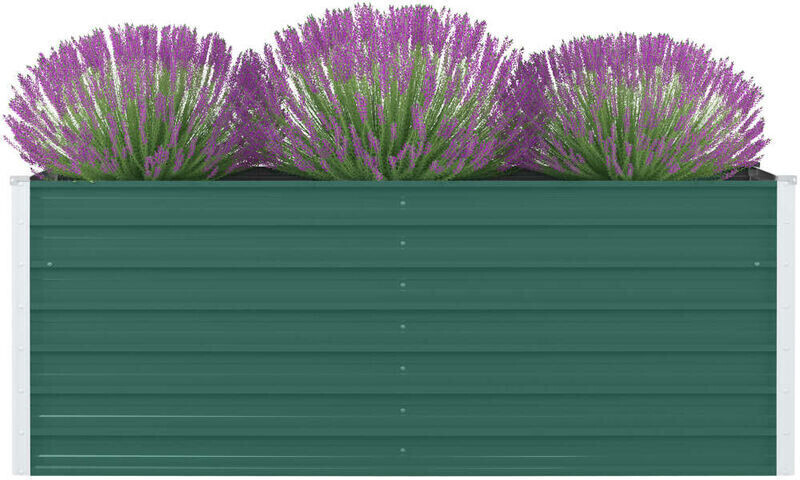 vidaXL Raised bed galvanized steel 160x80x45cm green