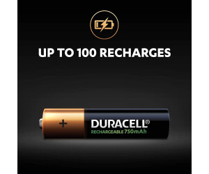 Duracell Rechargeable AAA 750 mAh Batteries, Pack of 4 au meilleur