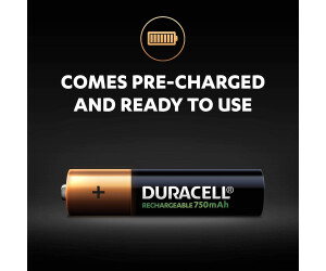 Pack blister de 4 piles rechargeables Duracell AAA 1,2V - 750 mAh (R03) à  prix bas