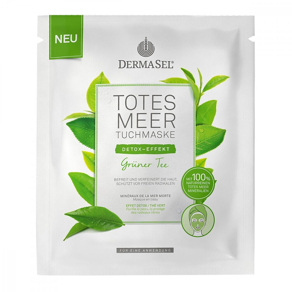DermaSel Dead Sea Sheet Mask Green Tea Detox Effect (1pc.)