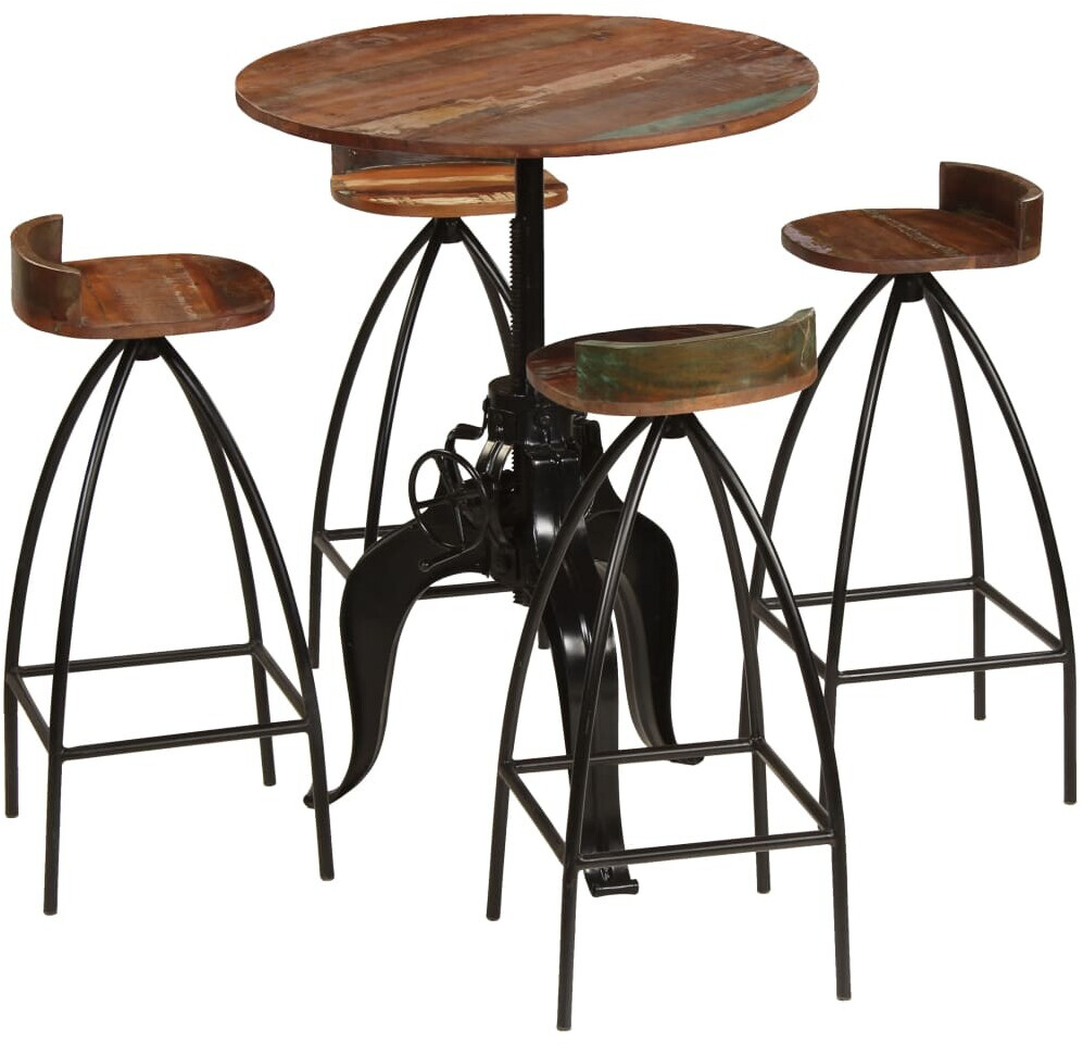 vidaXL Mobilier de bar 5 pièces en bois de récupération