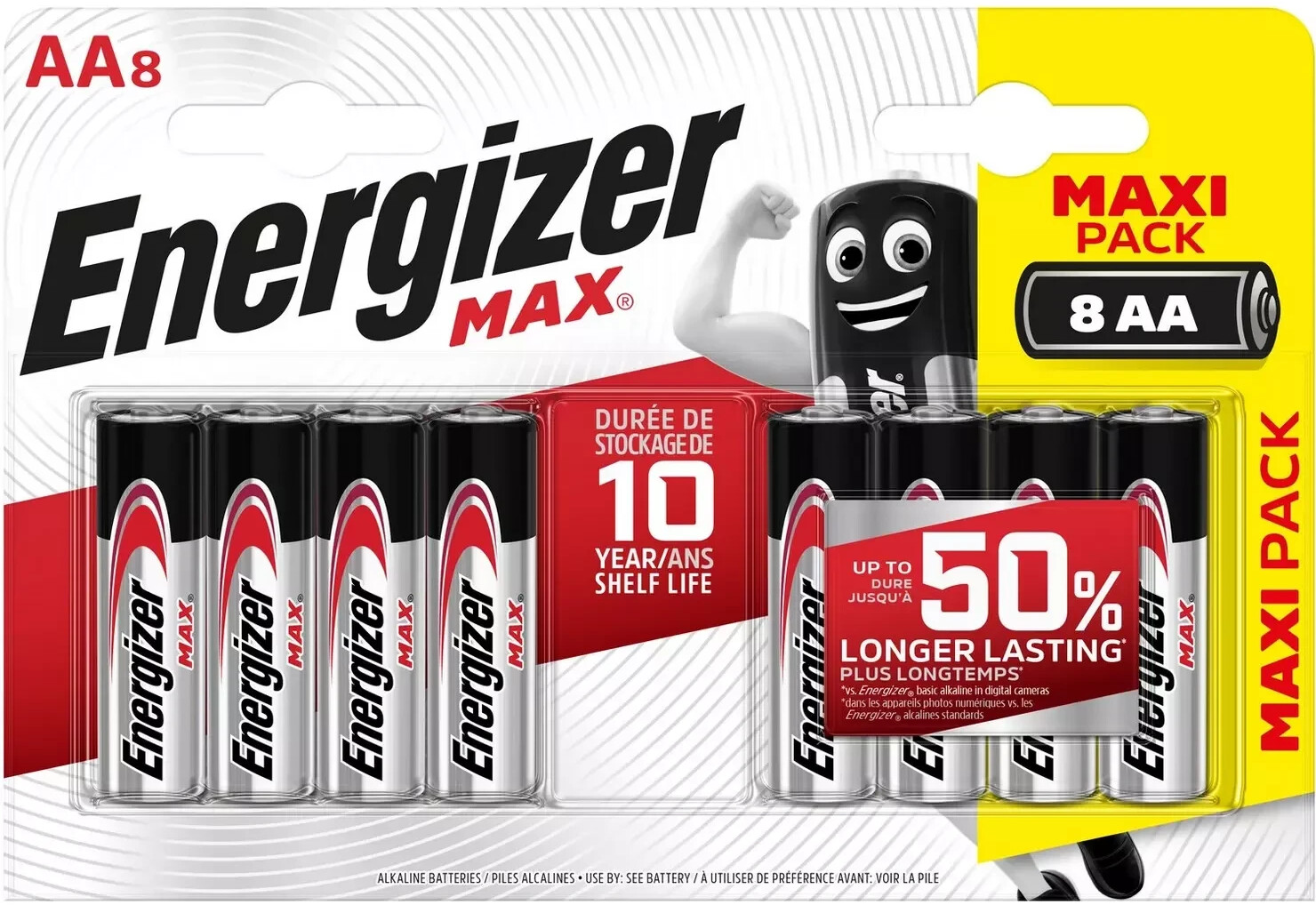 Energizer MAX Alkaline AA Batteries BP 8 pack