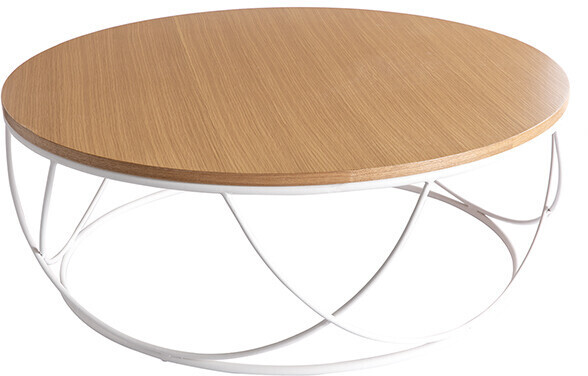 Miliboo Table basse Lace bois/métal blanc