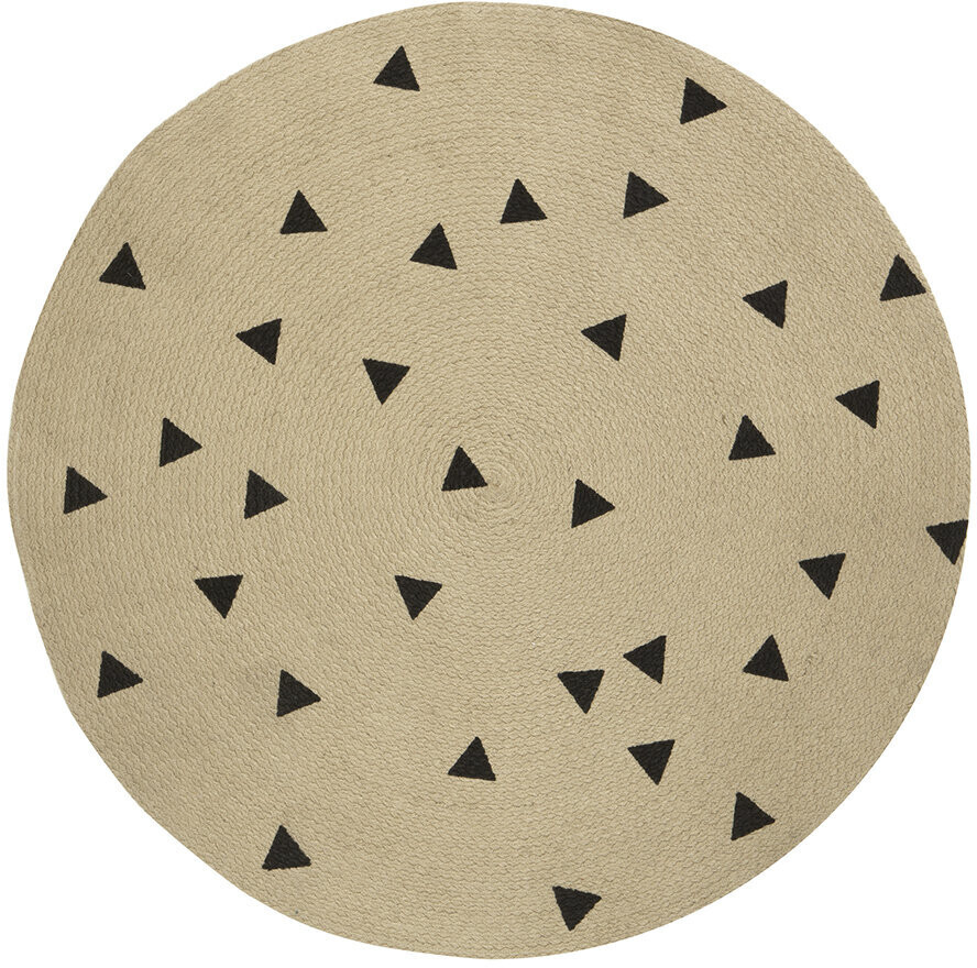 Ferm Living Jute Rug - Black Triangles