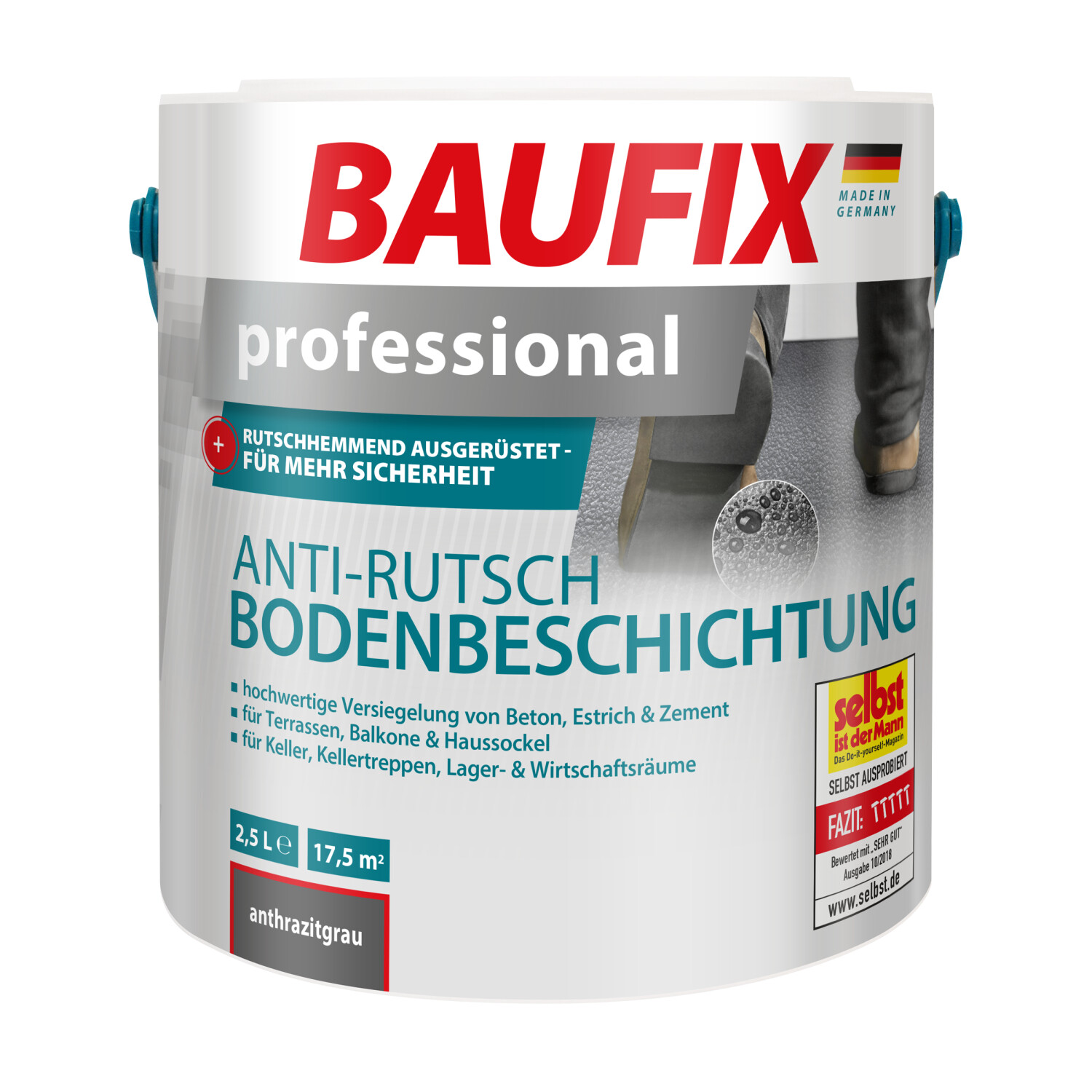 Preisvergleich € | Anti-Rutsch-Bodenbeschichtung Baufix 25,99 professional ab l 2,5 bei Silbergrau