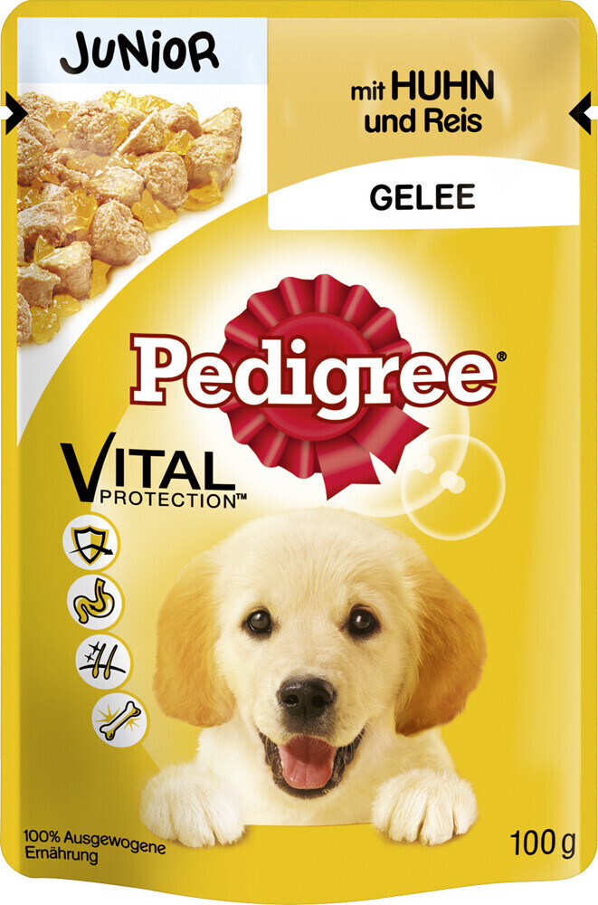 Pedigree Sachet Junior chicken and rice in jelly 100g