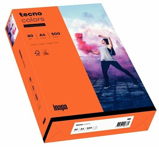 inapa tecno colors A4 80g intense orange
