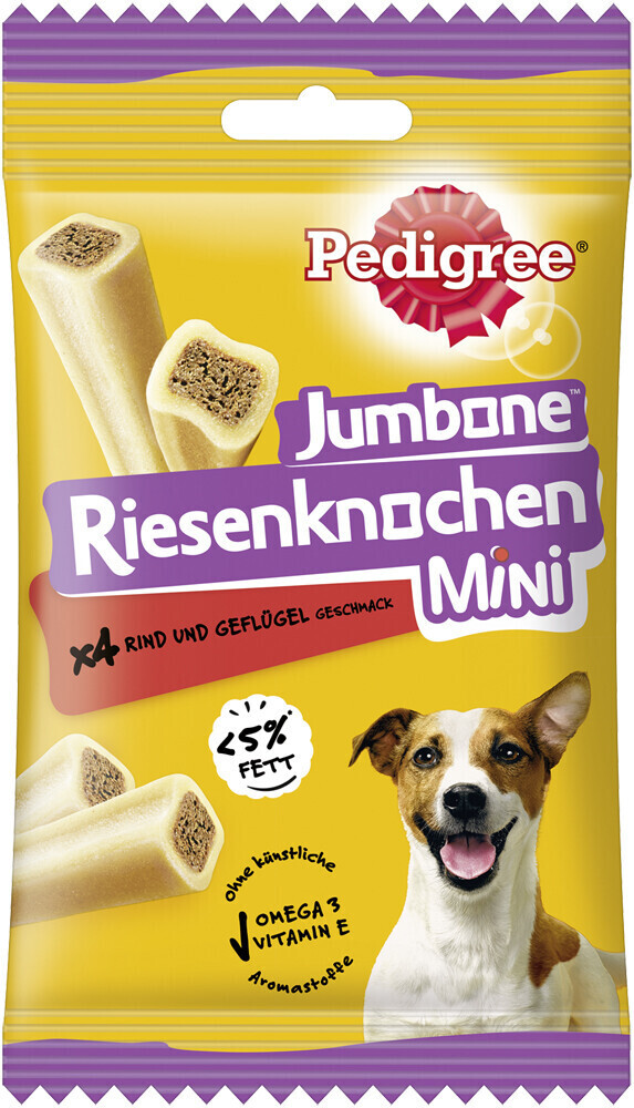 Pedigree JUMBONEgiant Bones Bag Mini with beef and poultry 4 pieces 160g