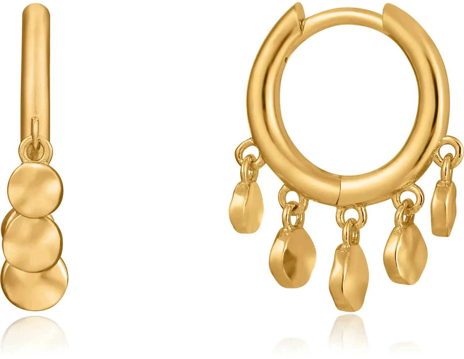 Ania Haie Gold Mini Disc Huggie Hoops