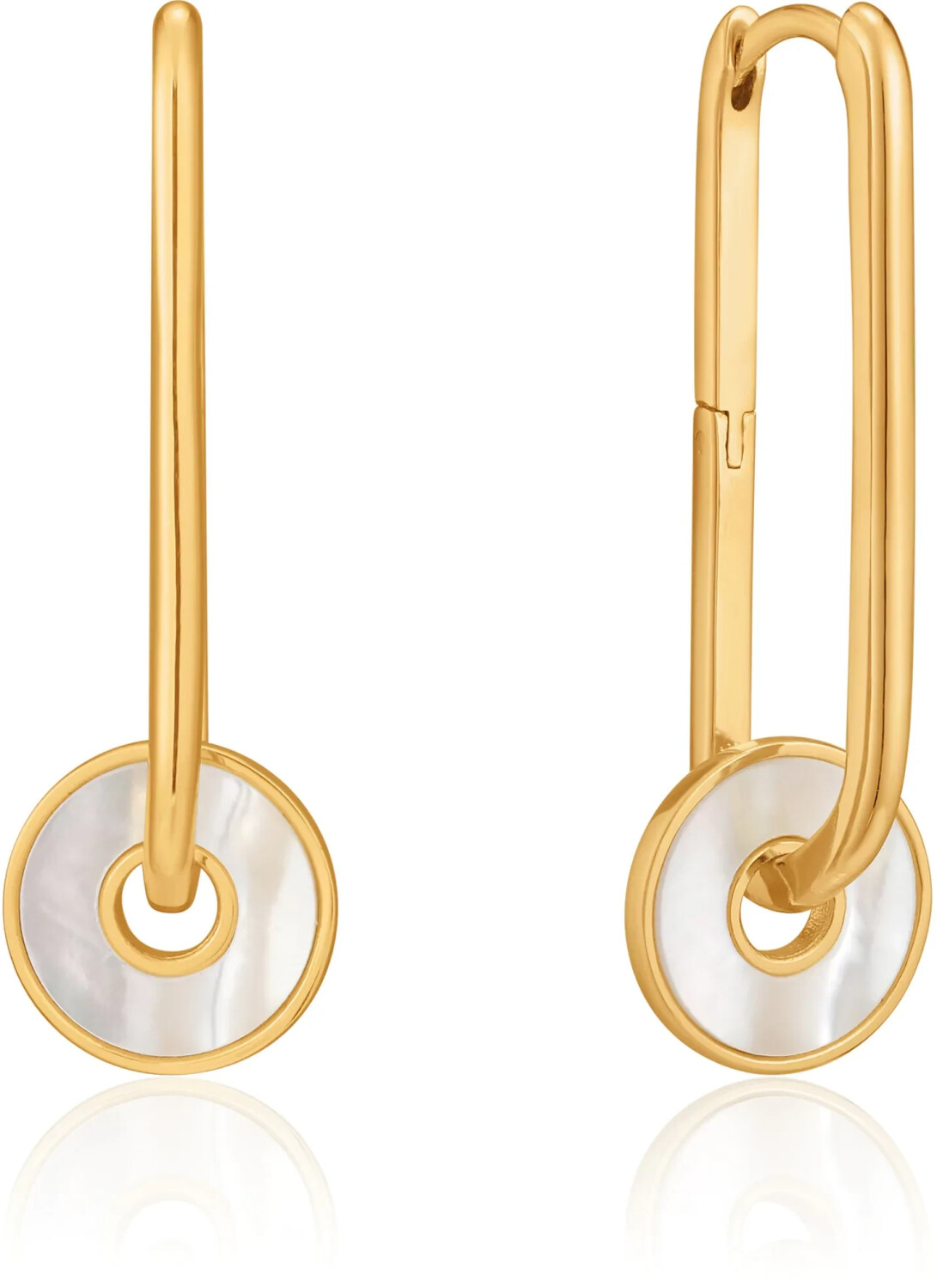 Ania Haie Mother Of Pearl Disc Hoop Earrings
