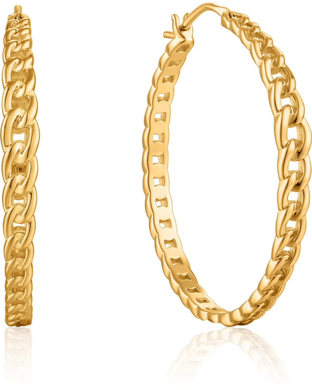 Ania Haie Gold Curb Chain Hoop Earrings