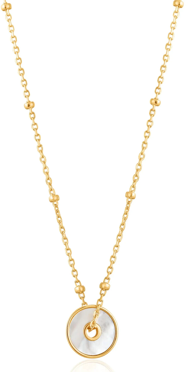 Ania Haie Turquoise Disc Necklace gold