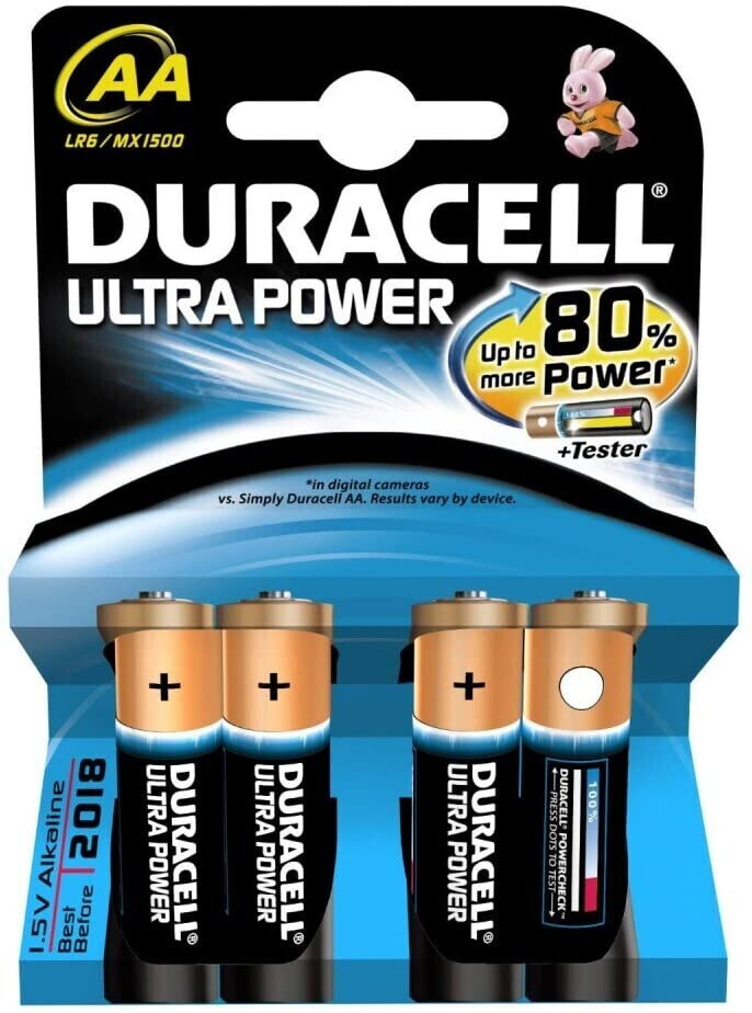 Duracell ULTRA M3 POWER ALKALINE AA BATTERIES 4 PACK au meilleur prix