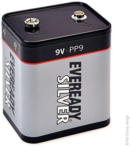 Eveready Silver PP9 Battery 9V 6F100, 276, S306, GP1603S, MN1603, RR9