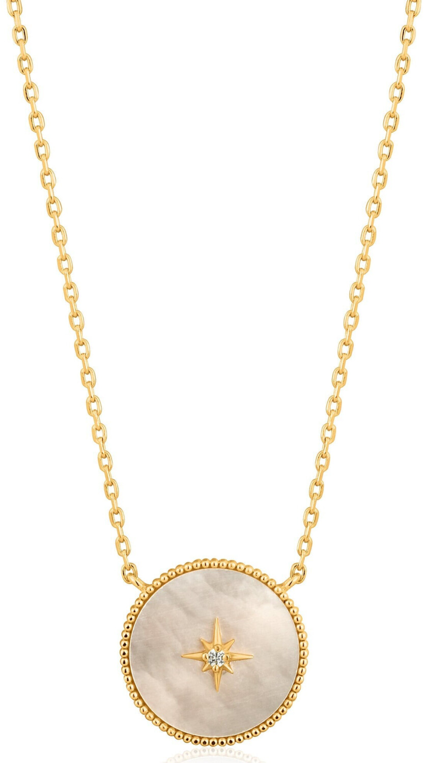 Ania Haie Gold Mother Of Pearl Emblem Necklace