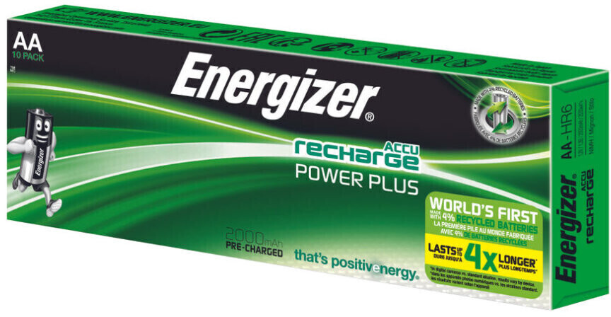 Energizer 10pk Energizer Pre-Charged Power Plus Rechargeable AA Batteries