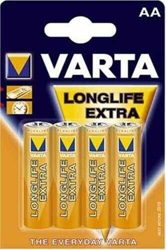 Photos - Battery Varta Longlife Extra Alkaline  AA Mignon Pack of 4 