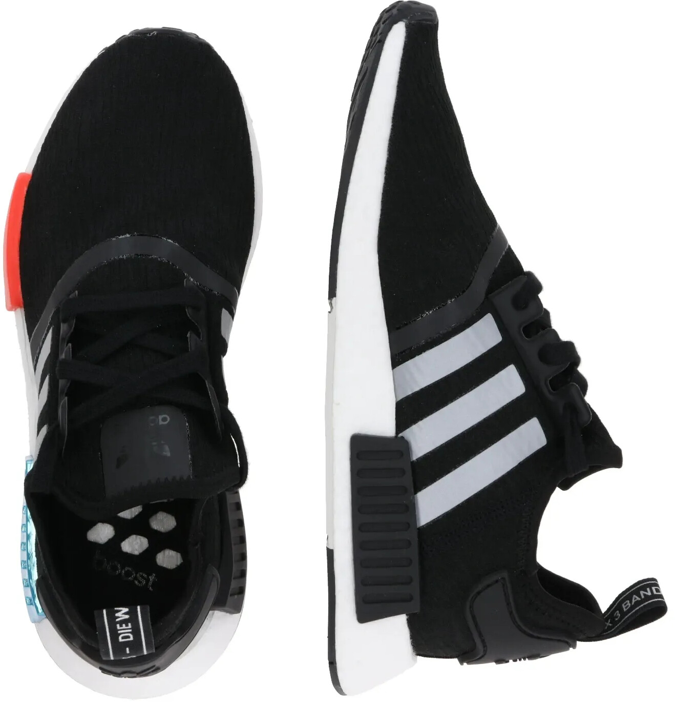 Adidas NMD R1 Core Black Silver Metallic Solar Red au meilleur prix sur idealo