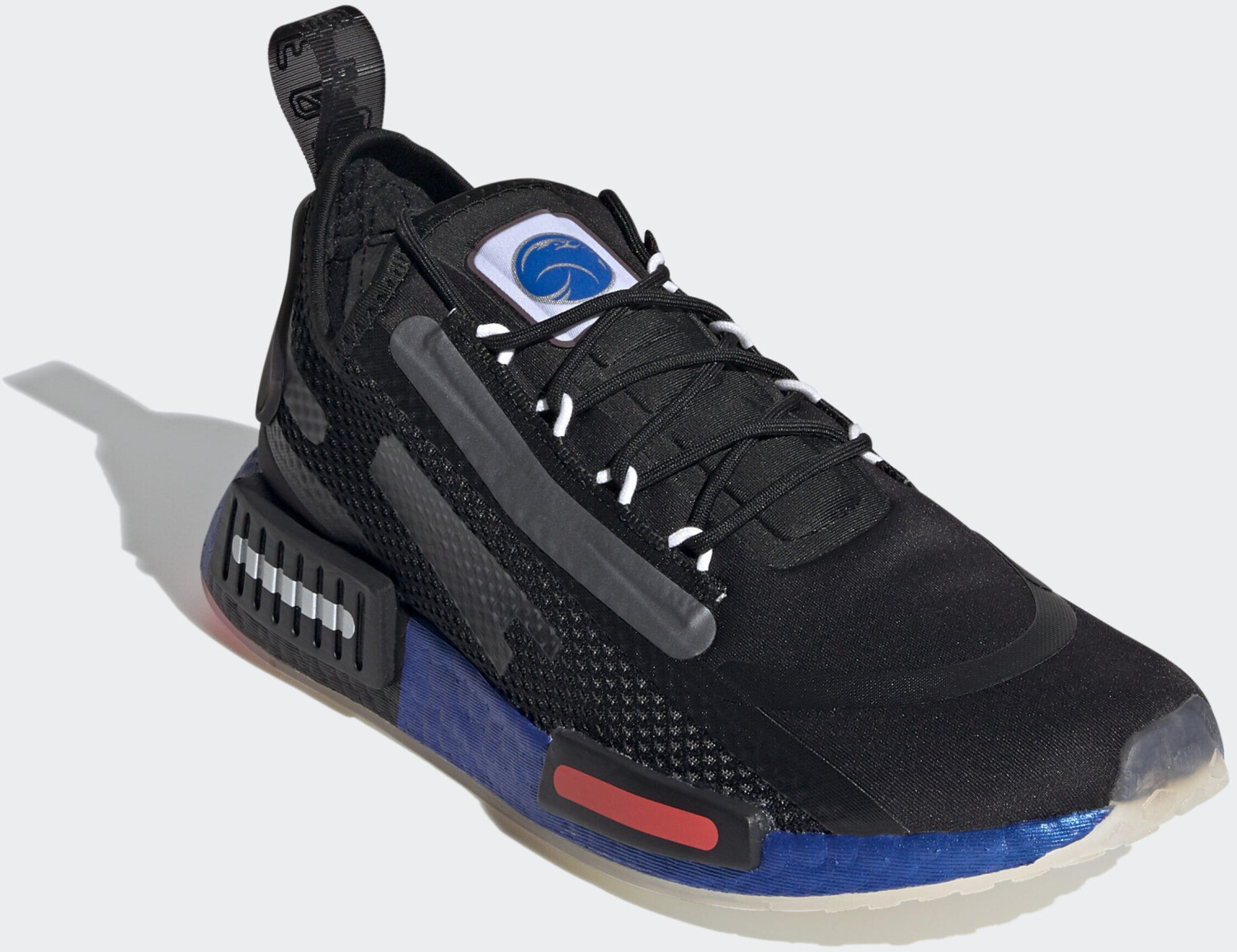 Adidas originals nmd r1 primeknit black/black/solar red best sale