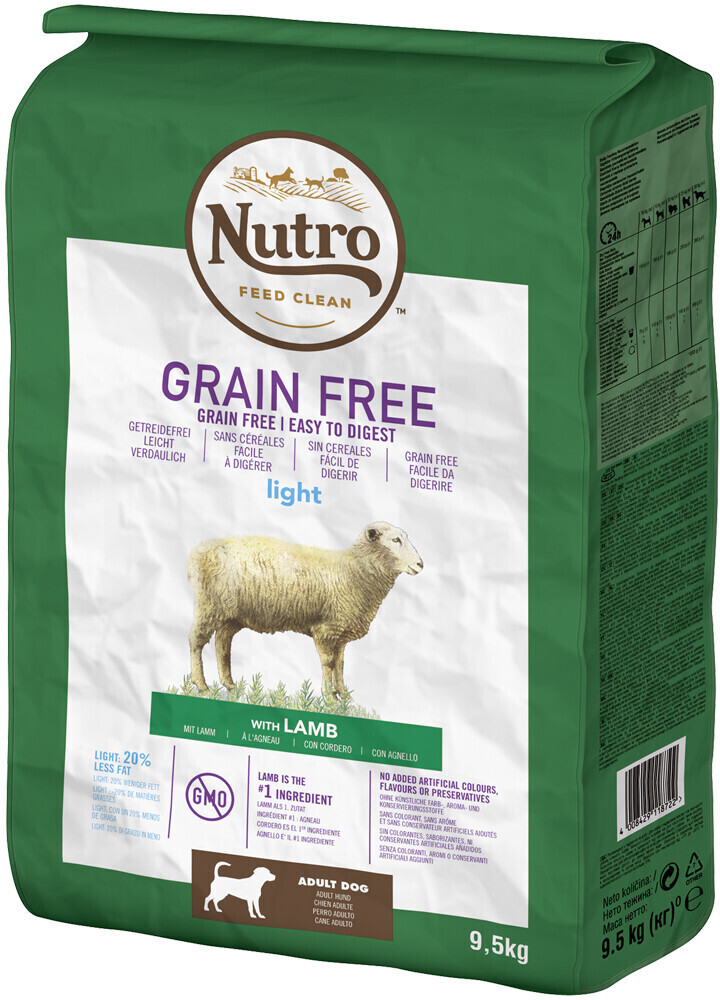 Nutro Grain free Adult Light Lamb 9,5kg