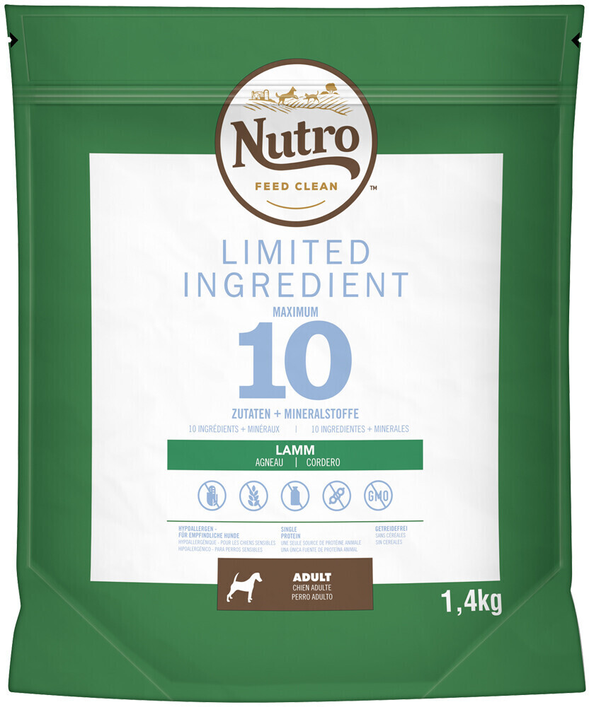 Nutro LIMITED INGREDIENTS Dog Adult 10-30kg with lamb 1,4kg