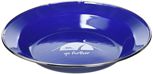 Trespass Davo Enamel Camping Plate, 26cm, Blue